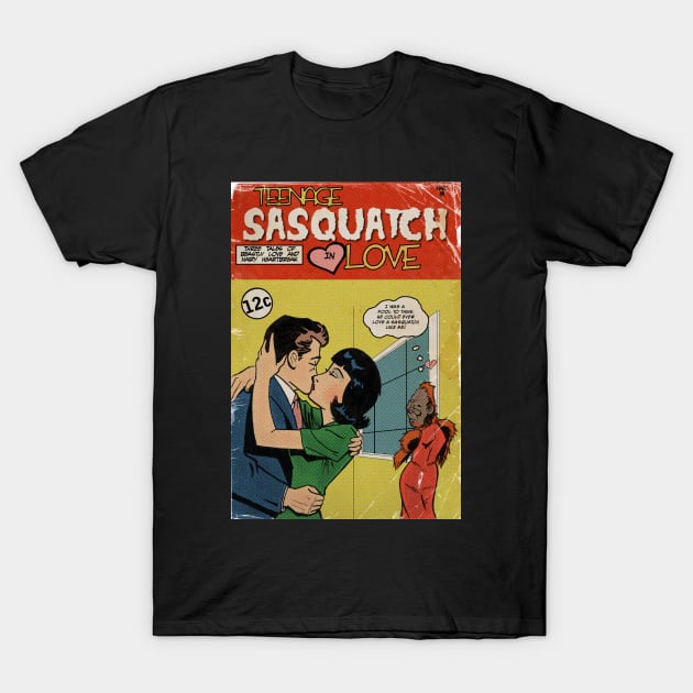 Teenage Sasquatch in Love T-Shirt by LKSComic